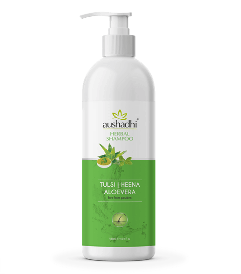 Aushadhi Herbal Shampoo            (Tulsi, Heena, Aloevera)